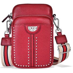 Brighton Lipstick Red Stylish Leather Crossbody Bag